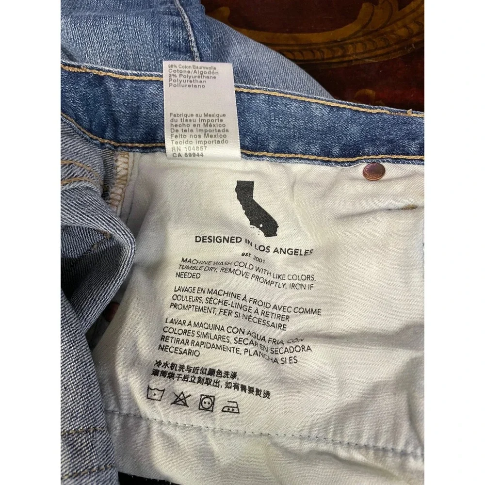AG Adriano Goldschmied Ex Boyfriend Slouchy Slim Distressed Ankle Jeans Size 28R